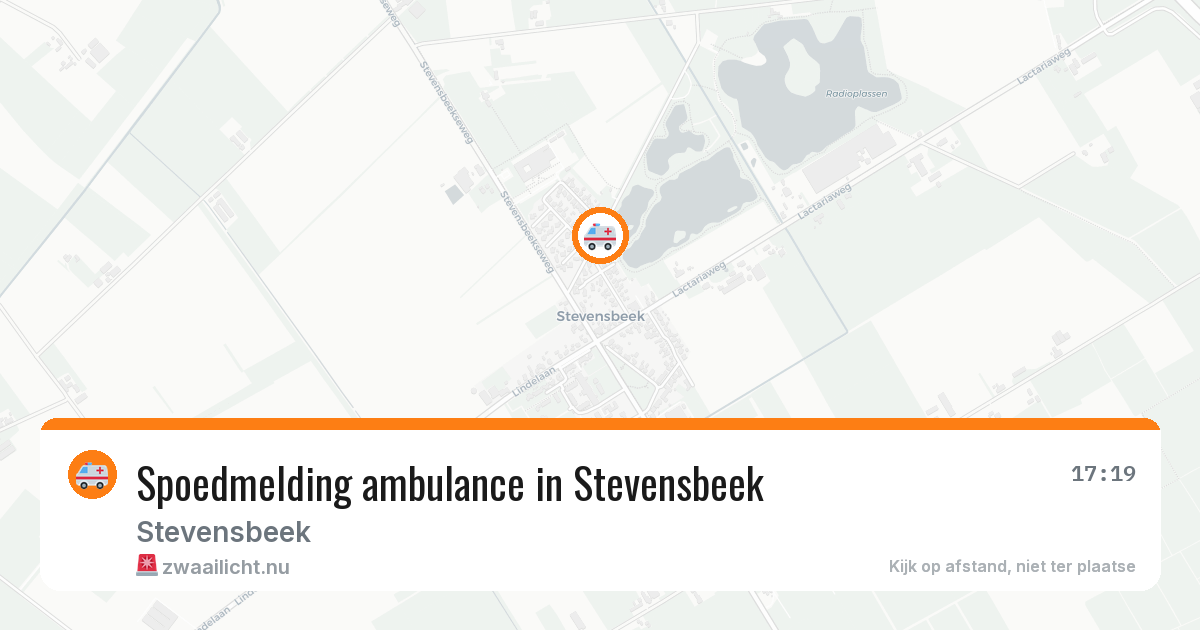 Spoedmelding ambulance in Stevensbeek — 20 apr 2026