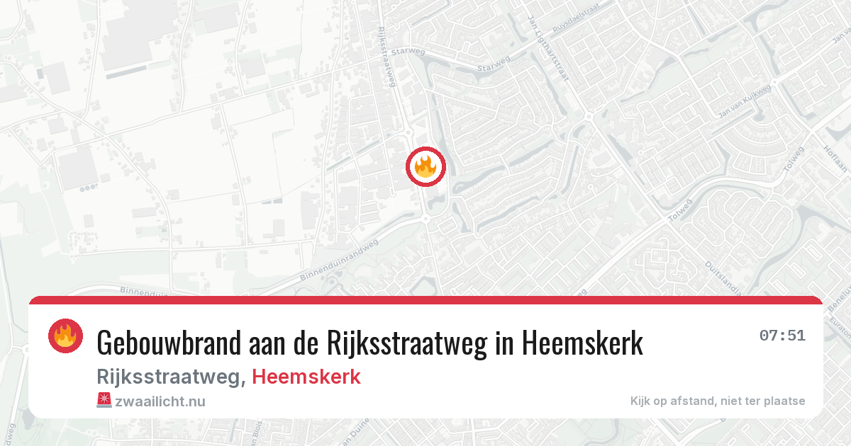 Gebouwbrand aan de Rijksstraatweg in Heemskerk — 3 jun 2026
