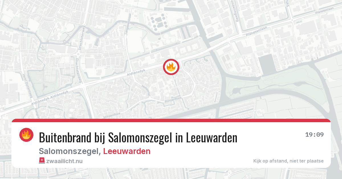 Buitenbrand bij Salomonszegel in Leeuwarden — 22 jul 2026