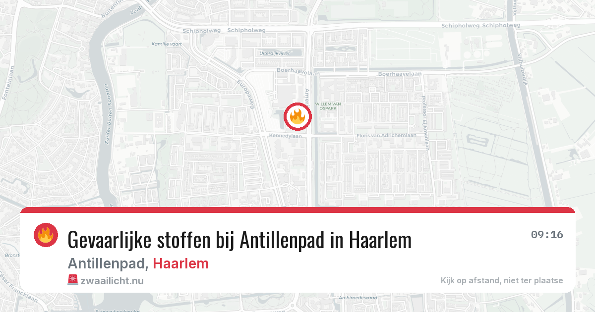 Gevaarlijke stoffen bij Antillenpad in Haarlem — 3 jun 2026