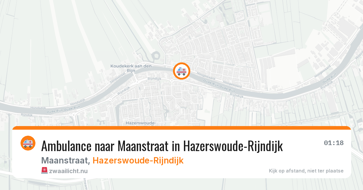 Ambulance naar Maanstraat in Hazerswoude-Rijndijk — 19 jul 2026