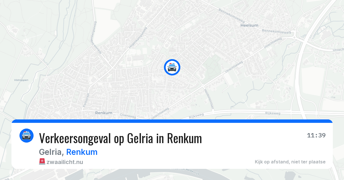 Verkeersongeval op Gelria in Renkum — 9 jul 2026