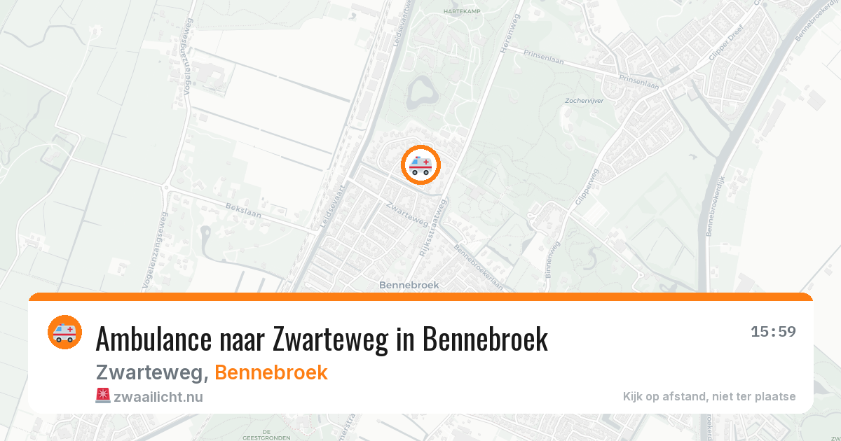 Ambulance naar Zwarteweg in Bennebroek — 1 apr 2026