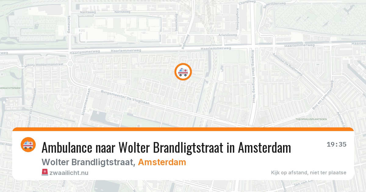 Ambulance naar Wolter Brandligtstraat in Amsterdam — 25 mei 2026