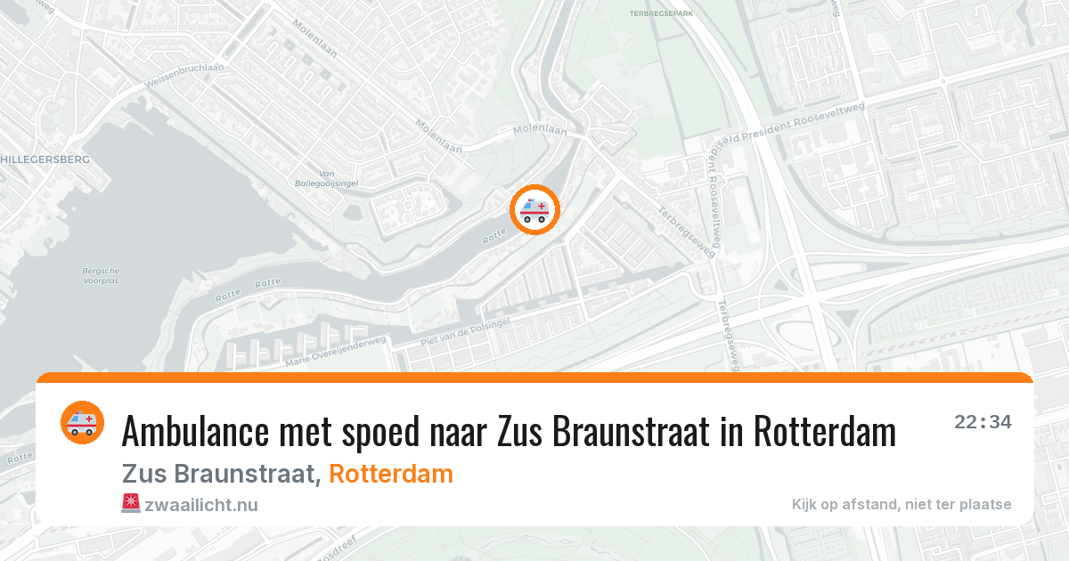 Ambulance met spoed naar Zus Braunstraat in Rotterdam — 10 jul 2026