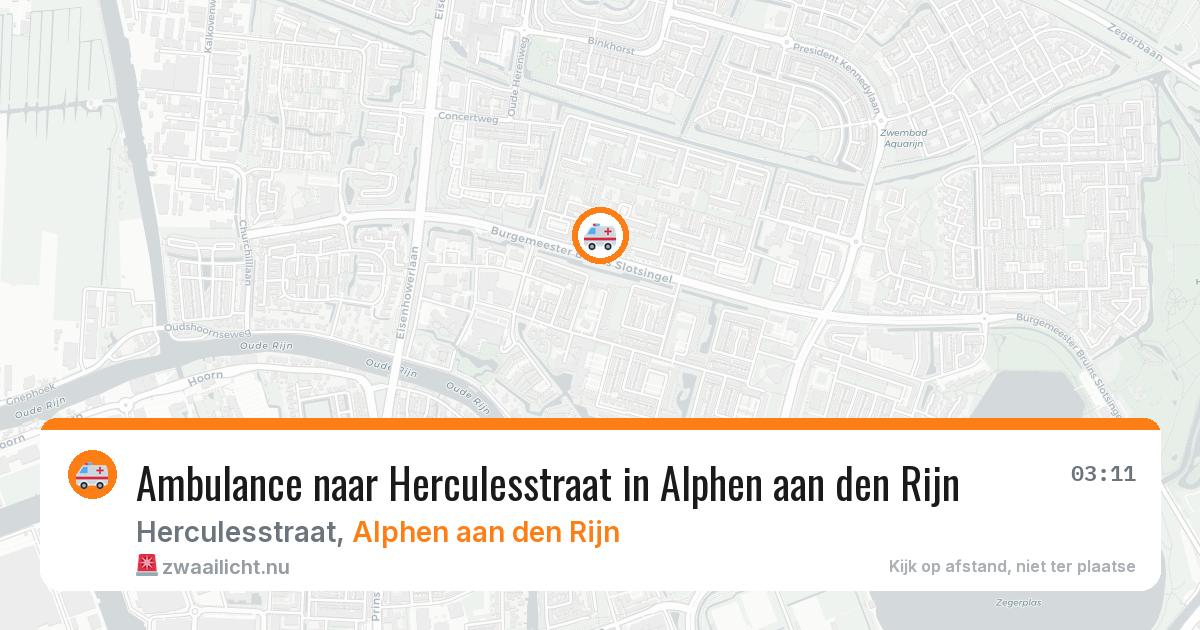 Ambulance naar Herculesstraat in Alphen aan den Rijn — 14 jul 2026