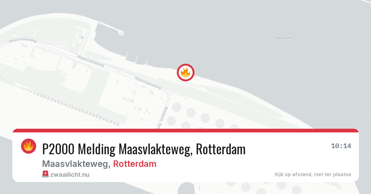 P2000 Melding Maasvlakteweg, Rotterdam — 21 mei 2026