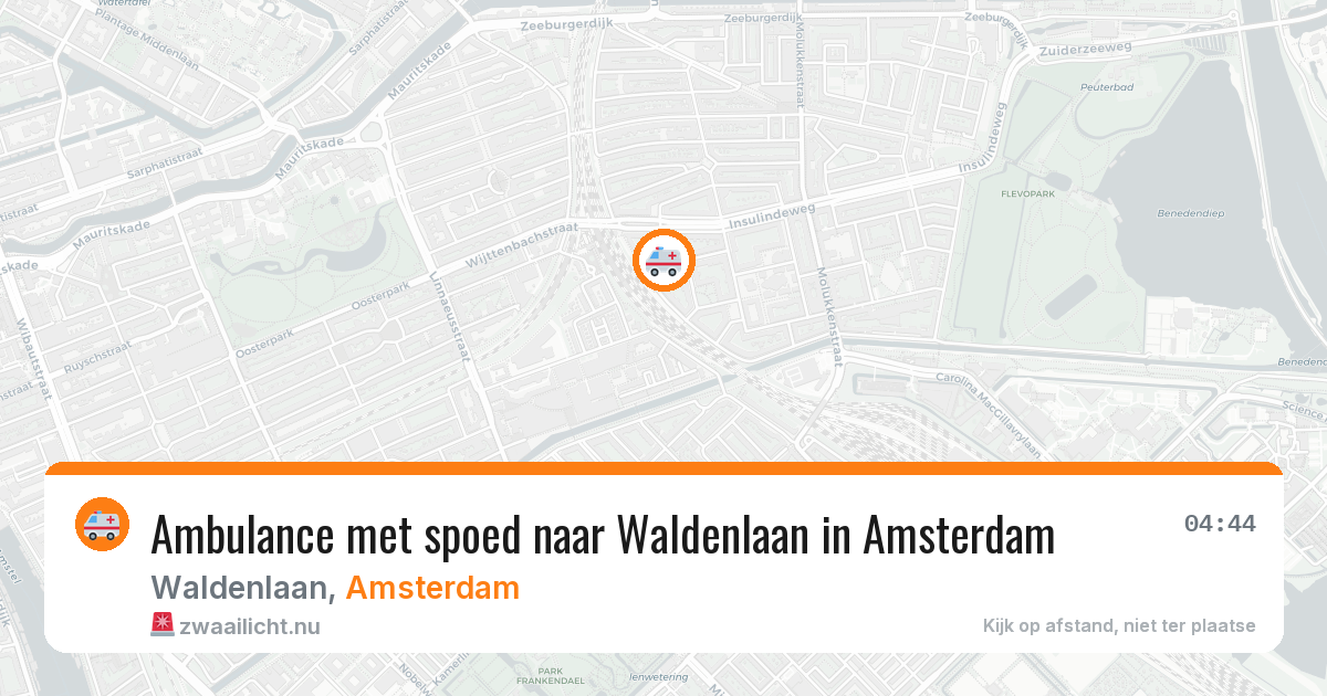 Ambulance met spoed naar Waldenlaan in Amsterdam — 25 mrt 2026