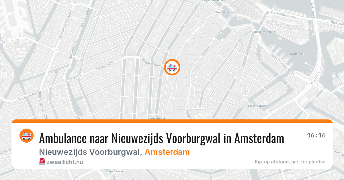Ambulance naar Nieuwezijds Voorburgwal in Amsterdam — 25 mrt 2026
