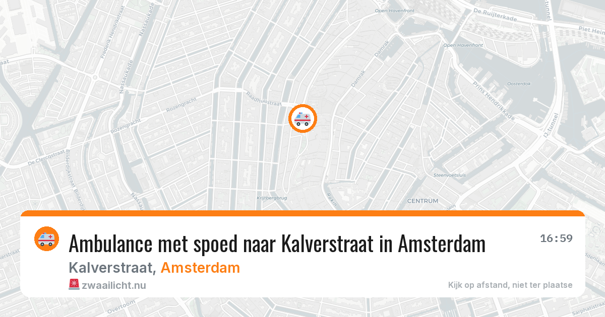Ambulance met spoed naar Kalverstraat in Amsterdam — 5 jun 2026