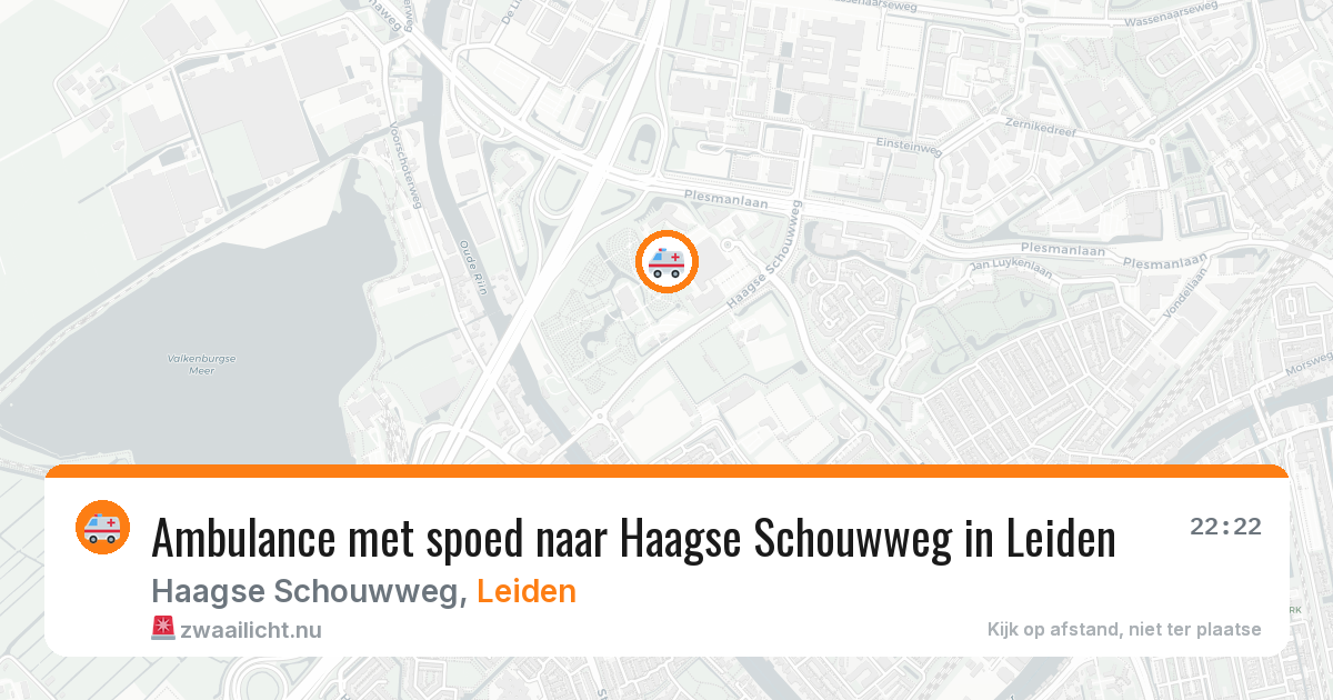 Ambulance met spoed naar Haagse Schouwweg in Leiden — 12 jul 2026