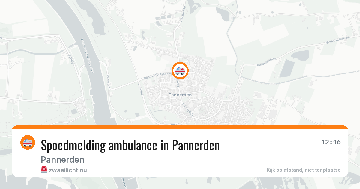 Spoedmelding ambulance in Pannerden — 7 jul 2026