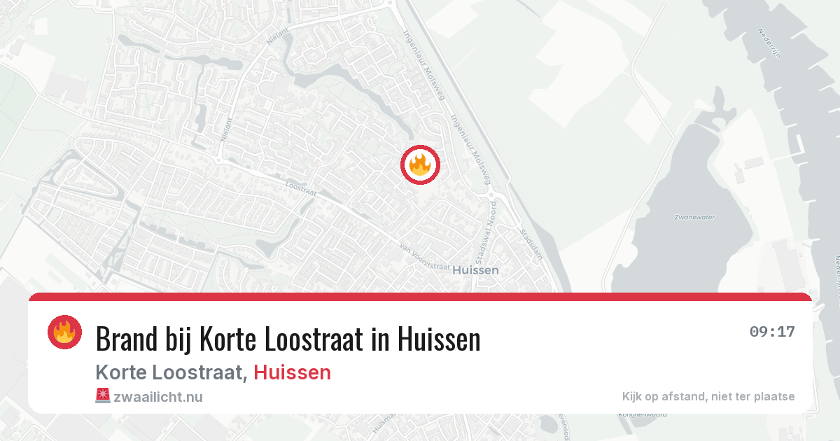 Brand bij Korte Loostraat in Huissen — 7 jun 2026