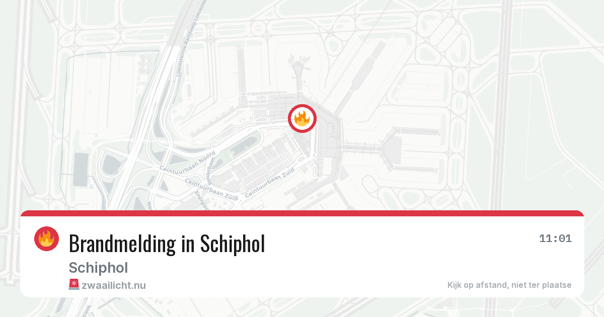 Brandmelding in Schiphol — 21 apr 2026
