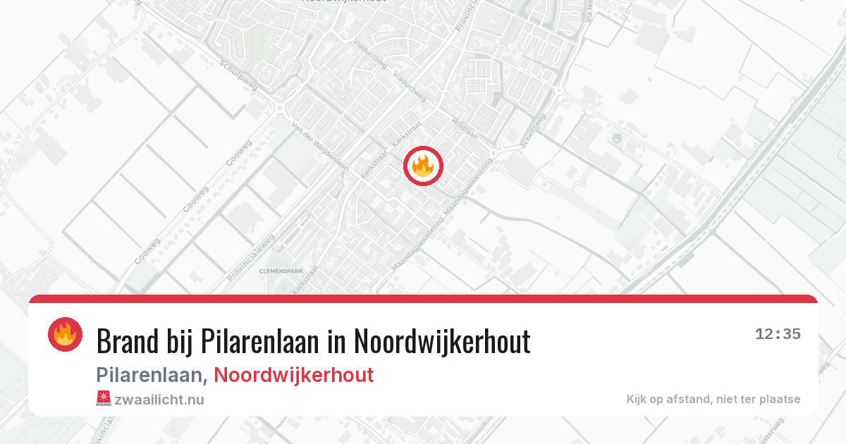 Brand bij Pilarenlaan in Noordwijkerhout — 29 mei 2026