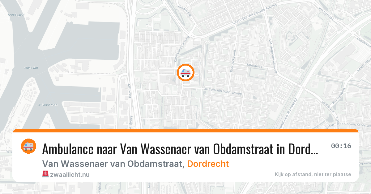 Ambulance naar Van Wassenaer van Obdamstraat in Dordrecht — 23 jul 2026