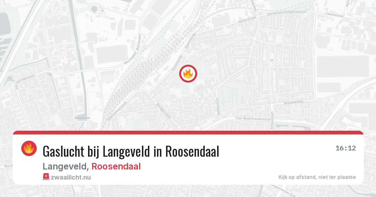 Gaslucht bij Langeveld in Roosendaal — 25 mrt 2026