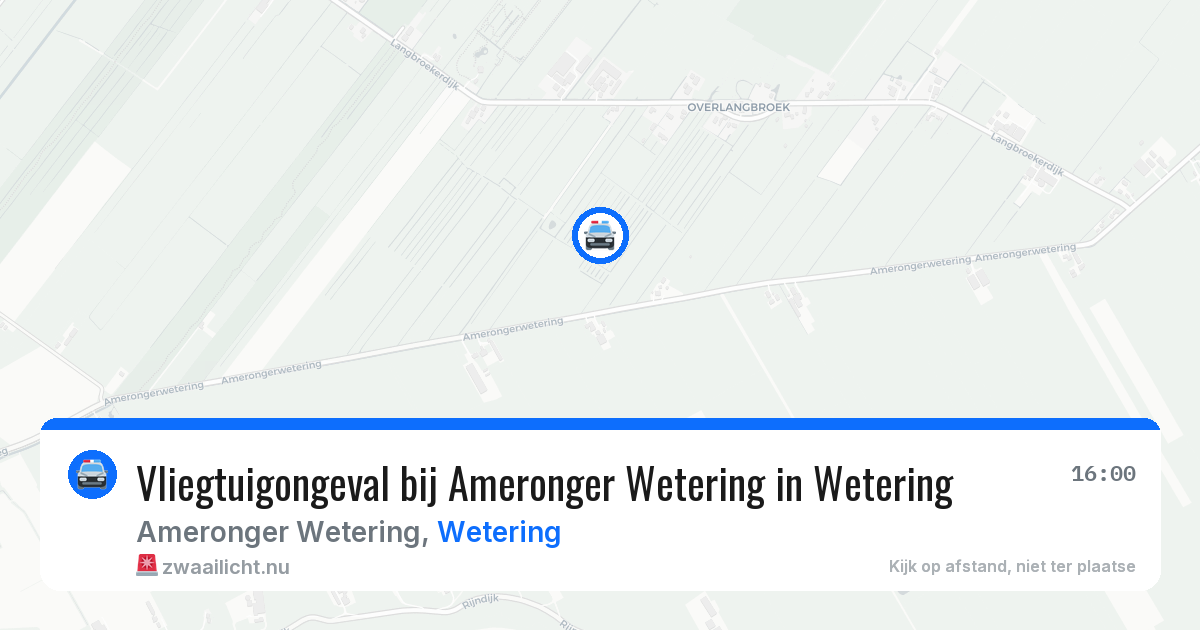 Vliegtuigongeval bij Ameronger Wetering in Wetering — 28 mei 2026