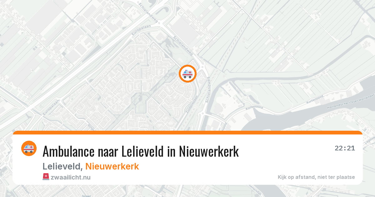 Ambulance naar Lelieveld in Nieuwerkerk — 15 mrt 2026