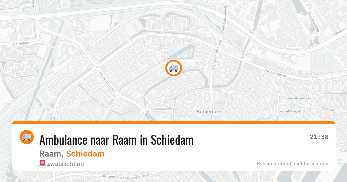 Ambulance naar Raam in Schiedam — 13 jul 2026