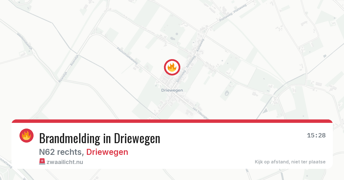 Brandmelding in Driewegen — 28 mrt 2026