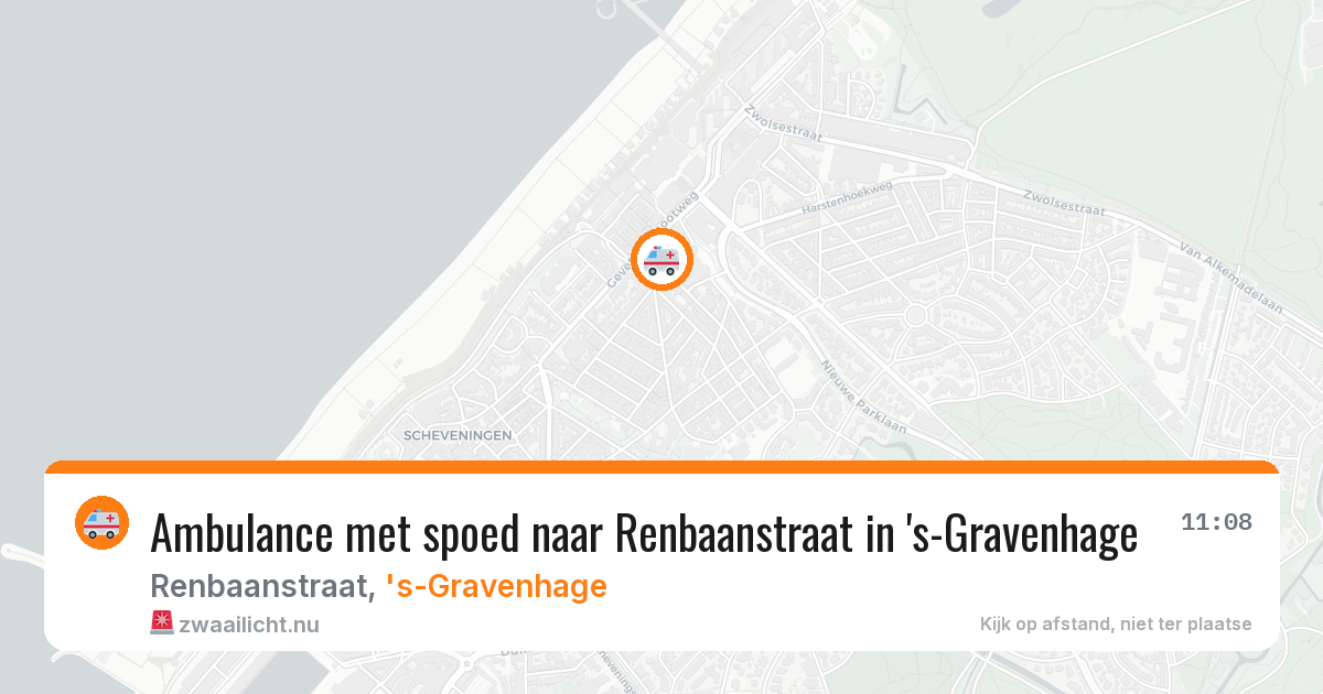 Ambulance met spoed naar Renbaanstraat in 's-Gravenhage — 22 jul 2026