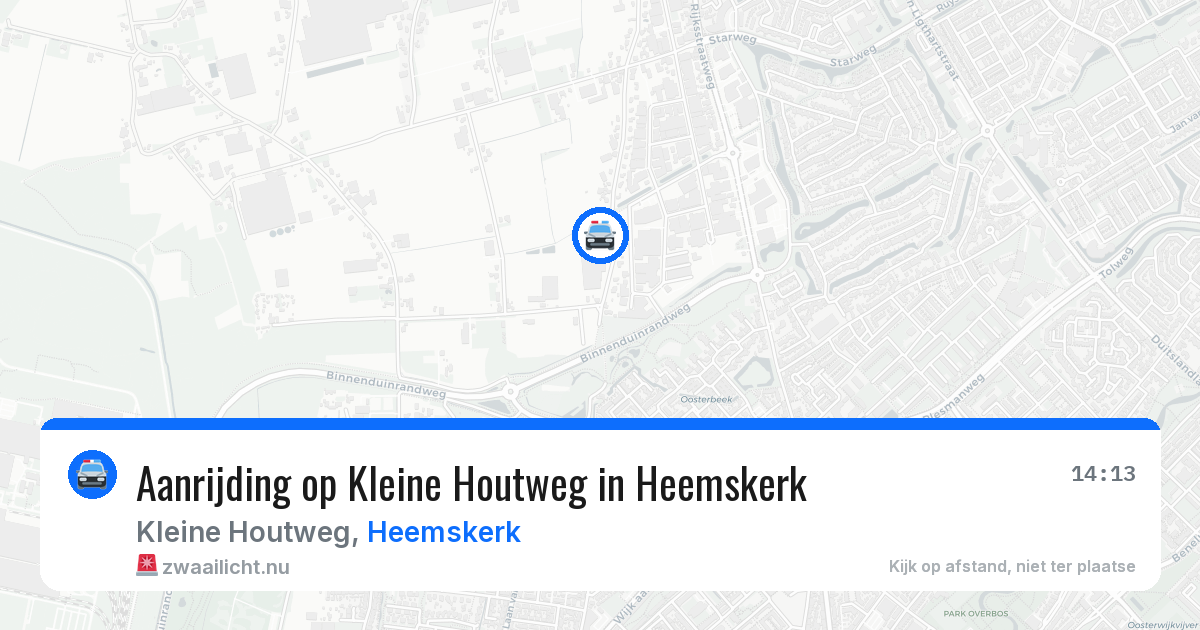 Aanrijding op Kleine Houtweg in Heemskerk — 16 mei 2026