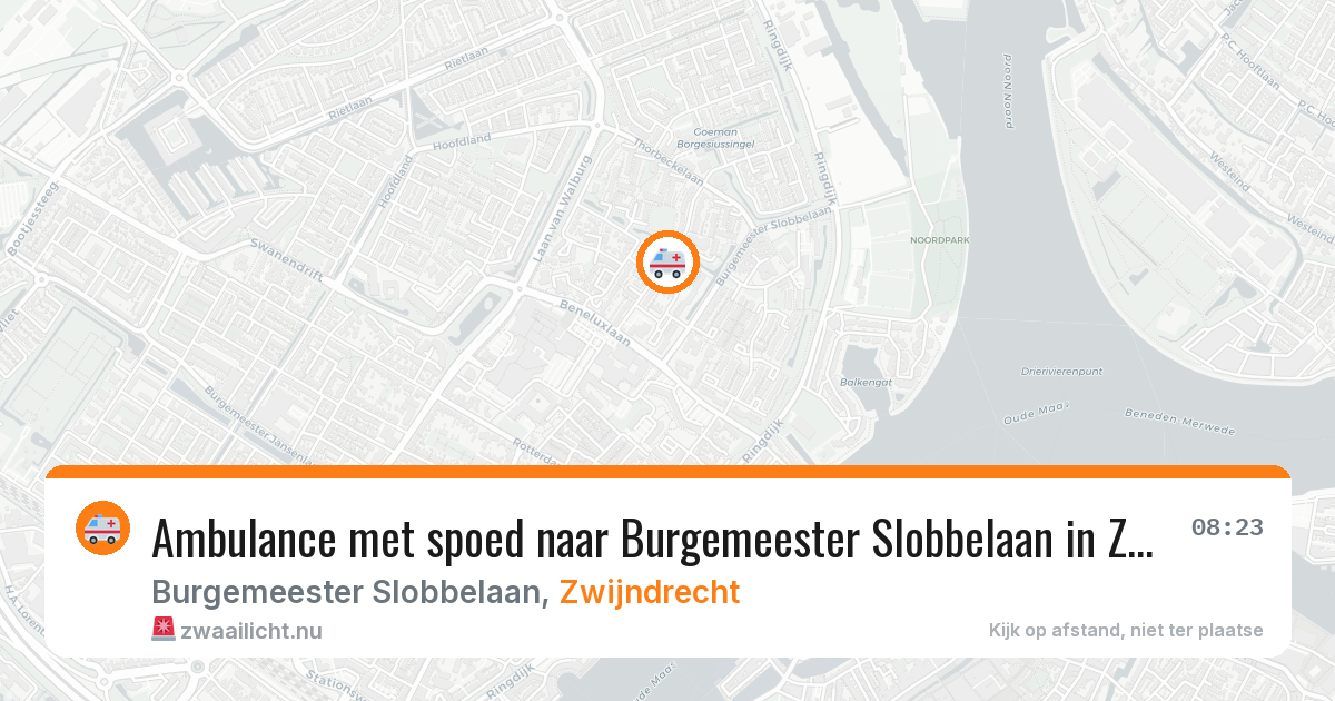 Ambulance met spoed naar Burgemeester Slobbelaan in Zwijndrecht — 16 jul 2026