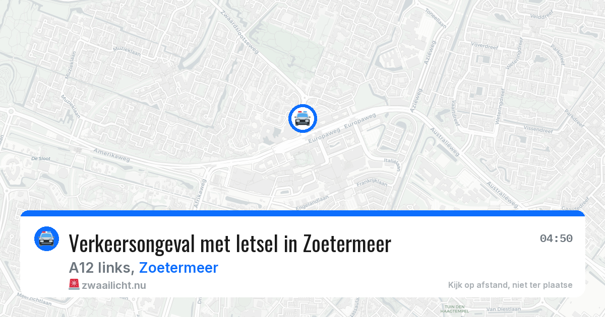 Verkeersongeval met letsel in Zoetermeer — 17 jul 2026