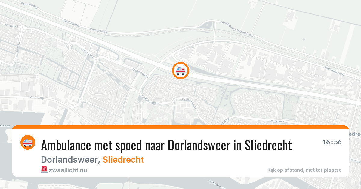 Ambulance met spoed naar Dorlandsweer in Sliedrecht — 1 apr 2026
