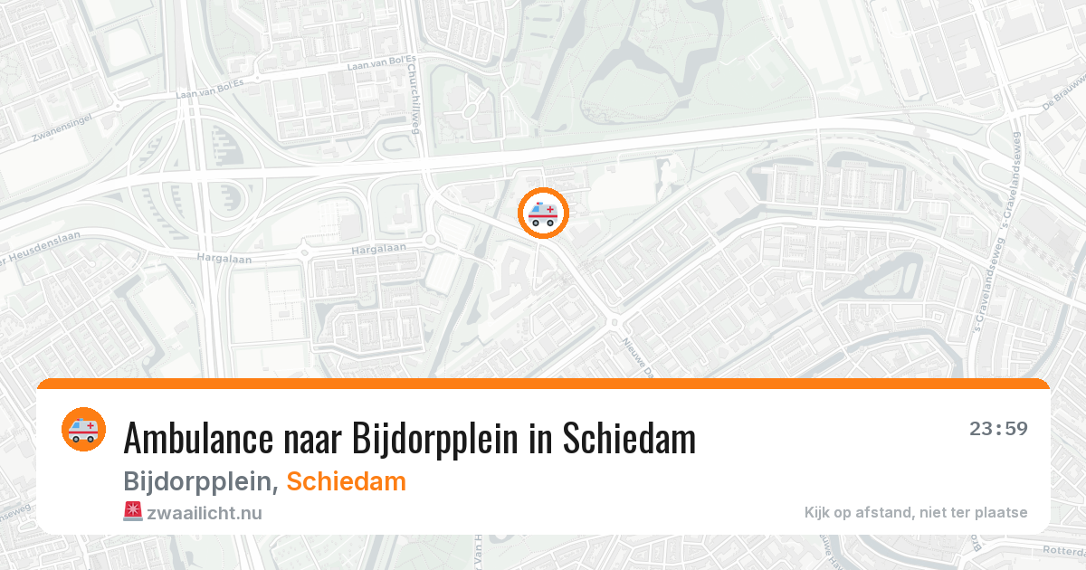 Ambulance naar Bijdorpplein in Schiedam — 29 mei 2026