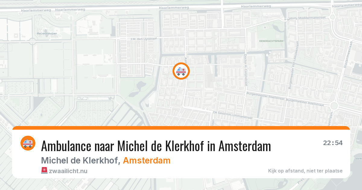 Ambulance naar Michel de Klerkhof in Amsterdam — 11 jul 2026