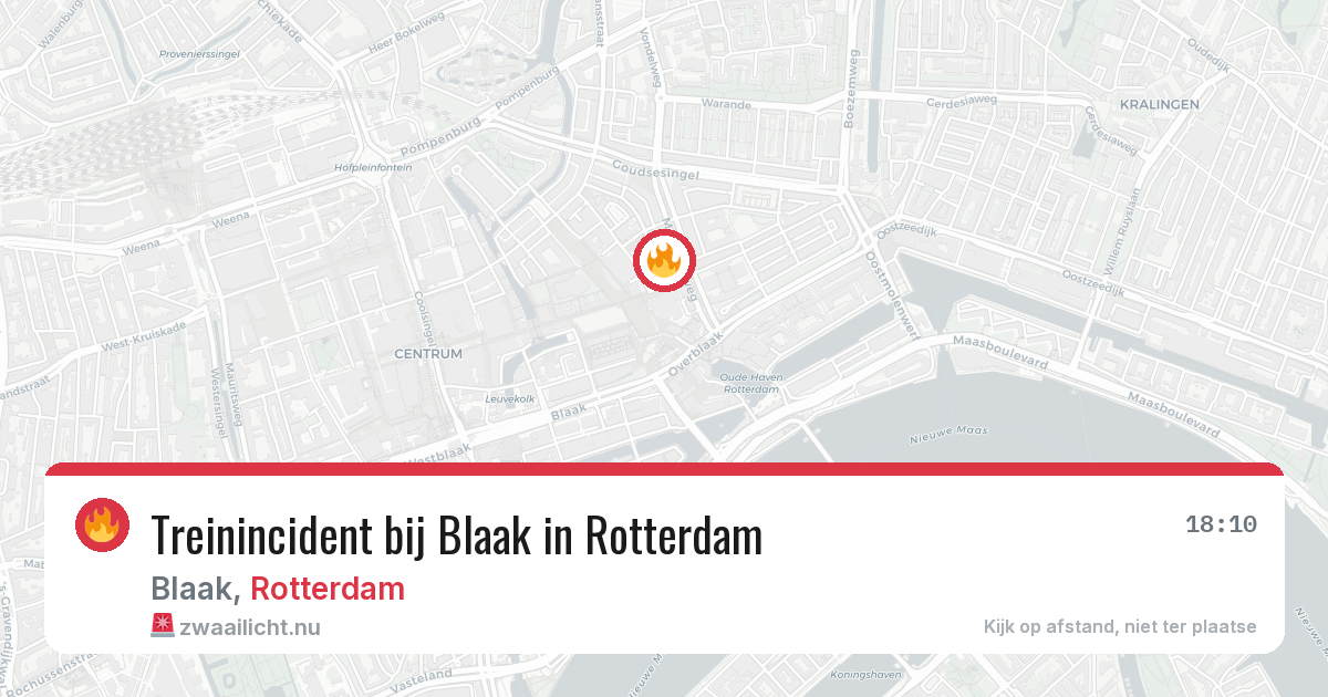 Treinincident bij Blaak in Rotterdam — 29 mei 2026