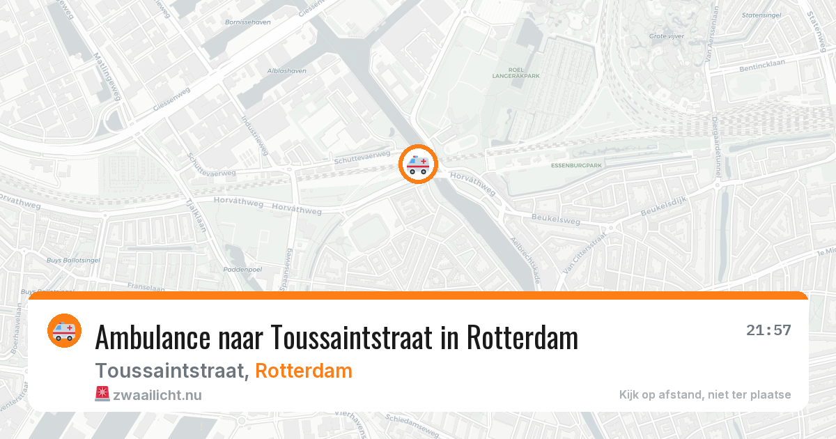 Ambulance naar Toussaintstraat in Rotterdam — 23 mei 2026