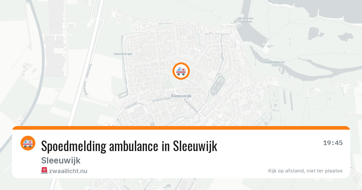 Spoedmelding ambulance in Sleeuwijk — 9 jul 2026