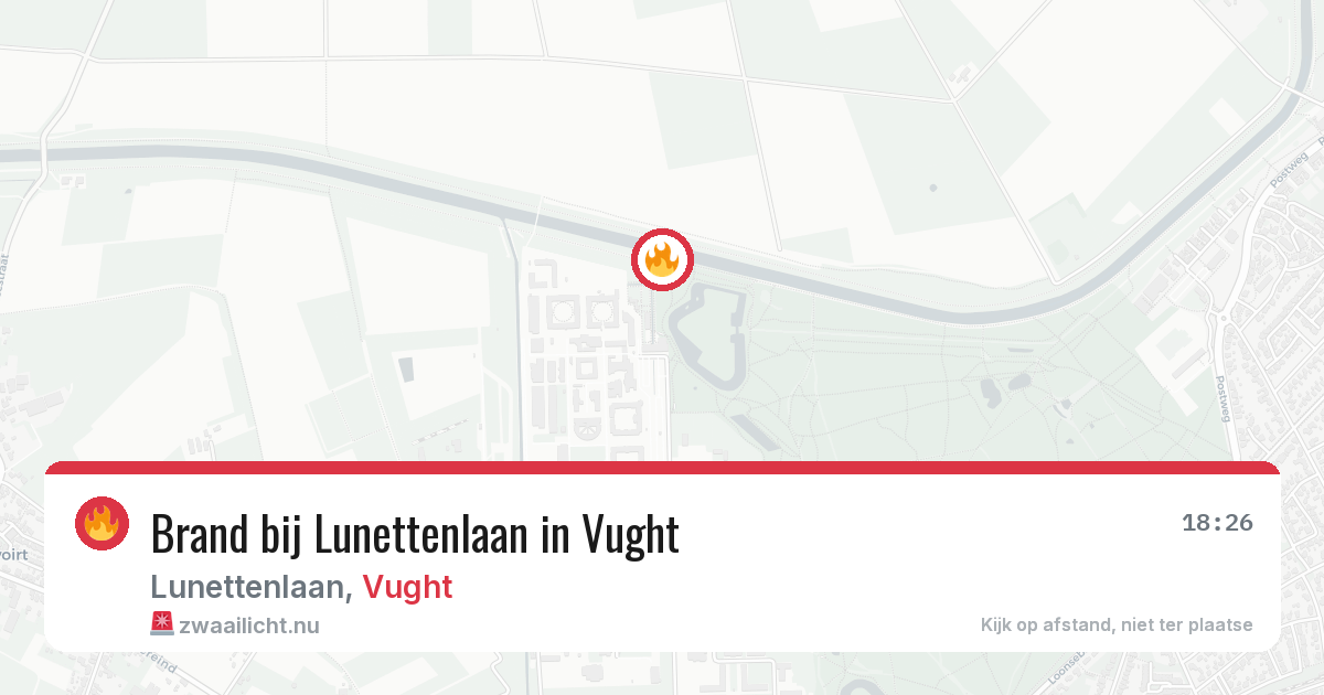 Brand bij Lunettenlaan in Vught — 24 jul 2026
