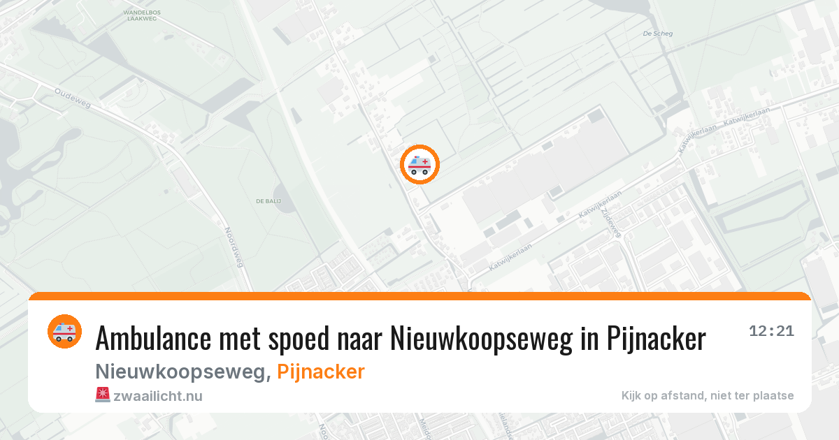 Ambulance met spoed naar Nieuwkoopseweg in Pijnacker — 14 jul 2026
