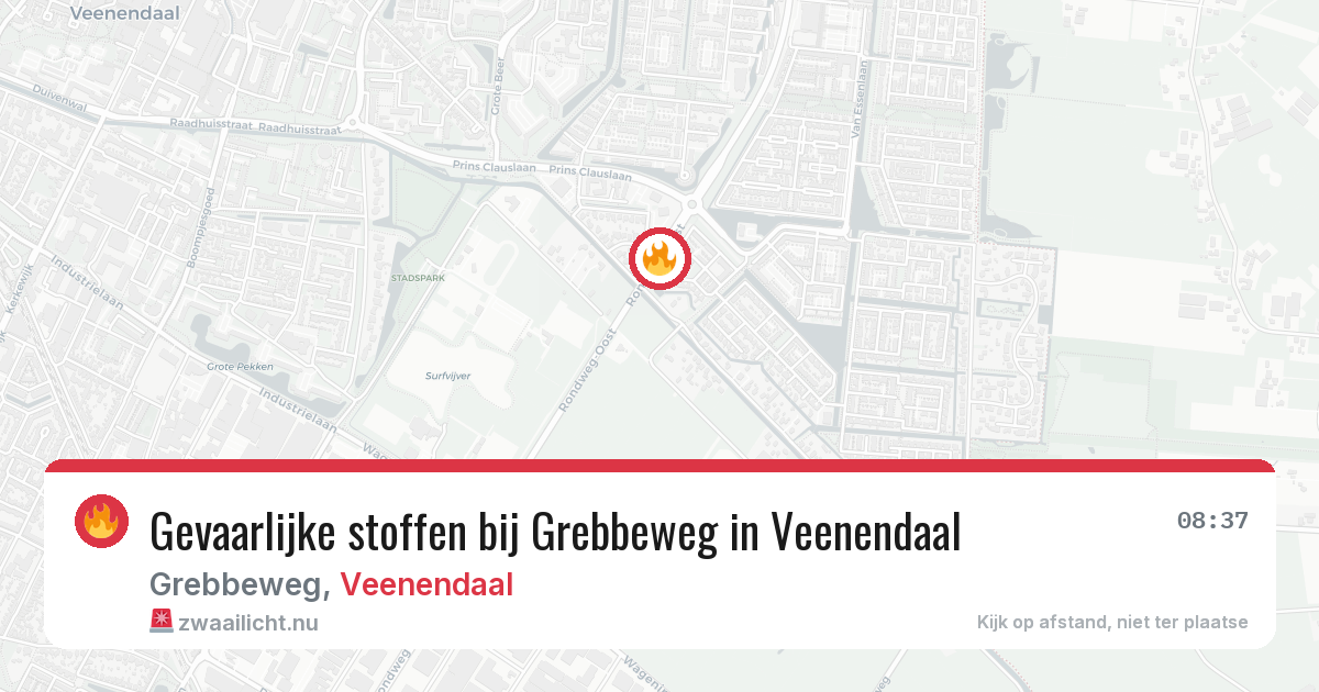 Gevaarlijke stoffen bij Grebbeweg in Veenendaal — 1 jun 2026