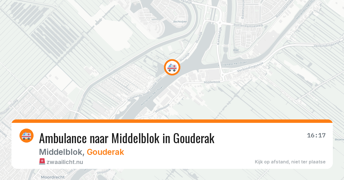 Ambulance naar Middelblok in Gouderak — 1 apr 2026