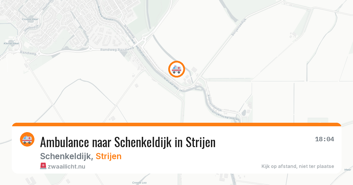 Ambulance naar Schenkeldijk in Strijen — 11 jul 2026