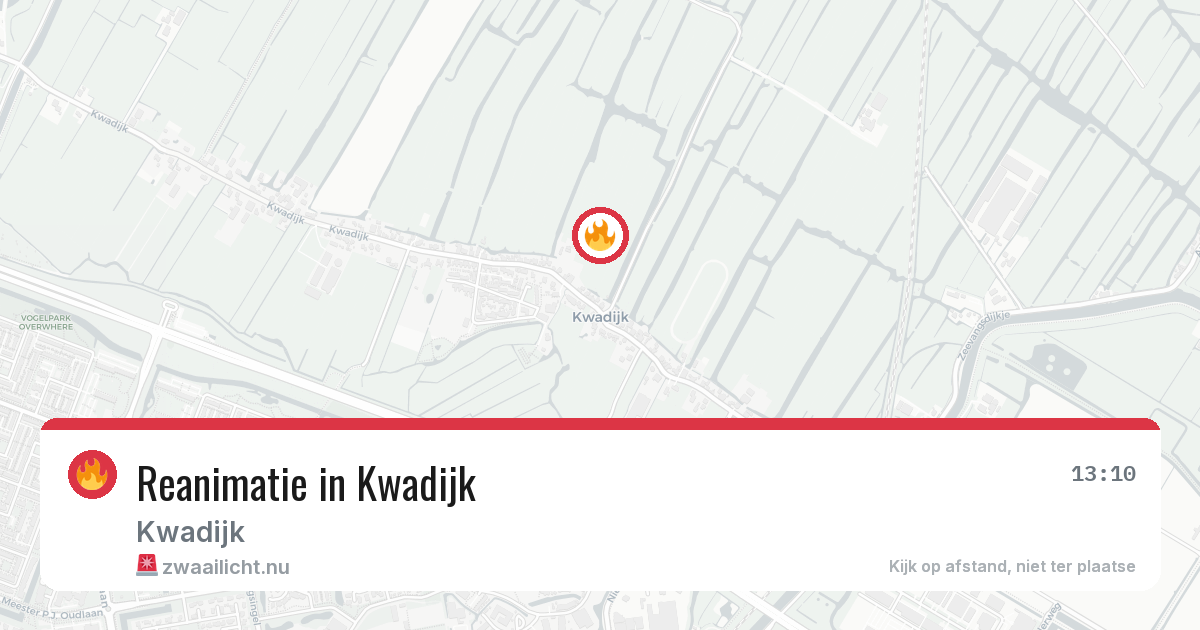 Reanimatie in Kwadijk — 24 mei 2026