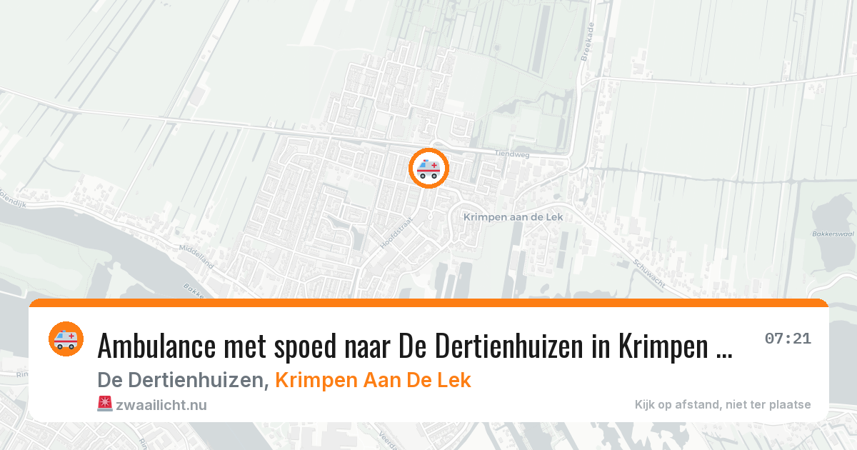 Ambulance met spoed naar De Dertienhuizen in Krimpen Aan De Lek — 2 jun 2026