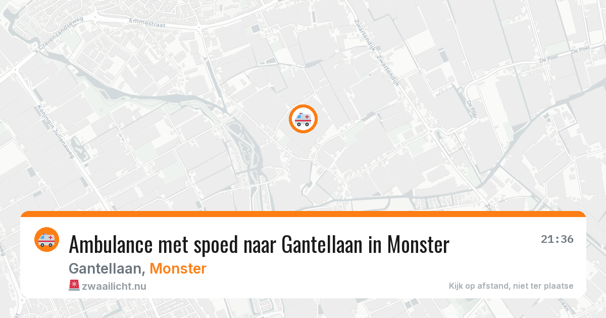 Ambulance met spoed naar Gantellaan in Monster — 5 apr 2026