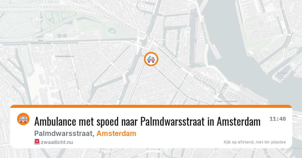 Ambulance met spoed naar Palmdwarsstraat in Amsterdam — 3 jun 2026