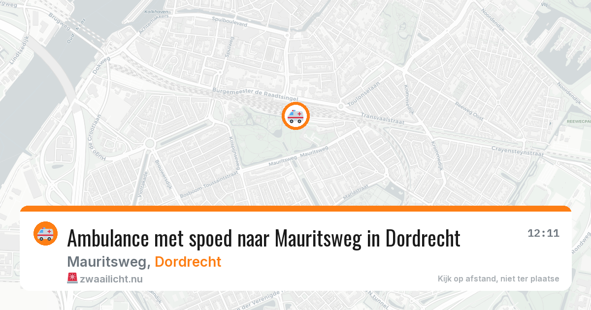 Ambulance met spoed naar Mauritsweg in Dordrecht — 7 mei 2026