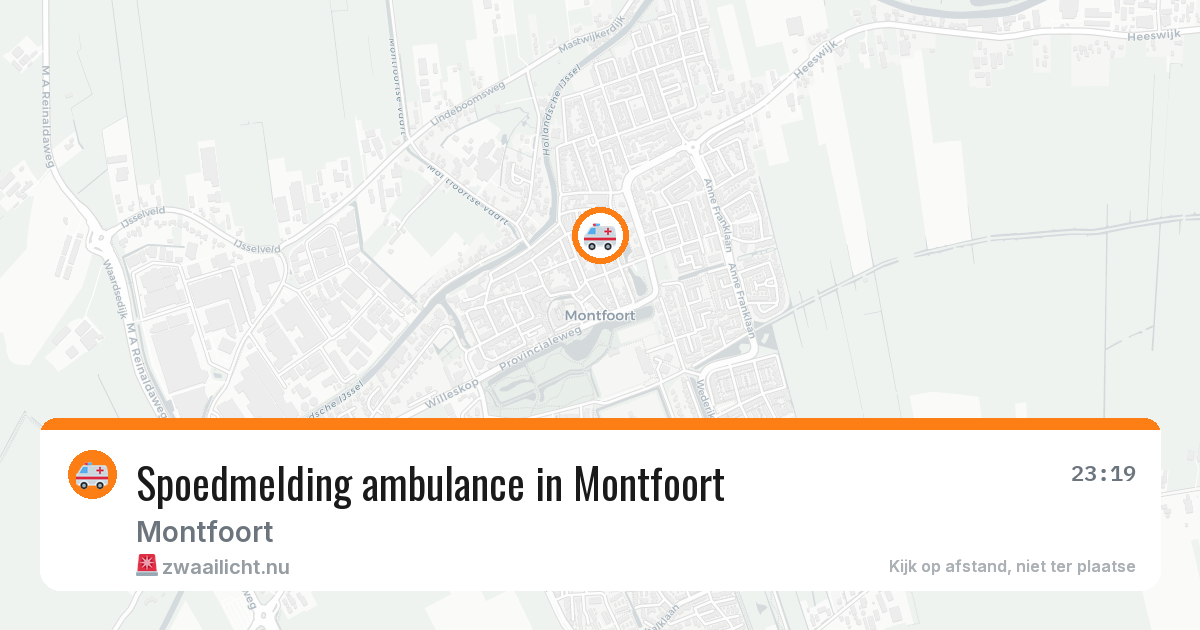Spoedmelding ambulance in Montfoort — 21 mrt 2026