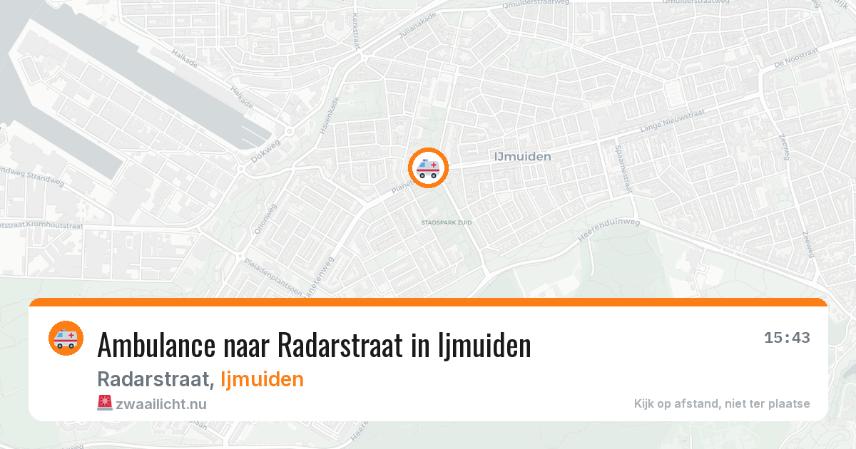 Ambulance naar Radarstraat in Ijmuiden — 19 mei 2026