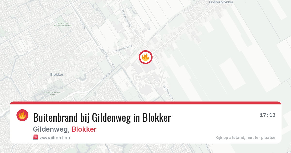 Buitenbrand bij Gildenweg in Blokker — 2 apr 2026