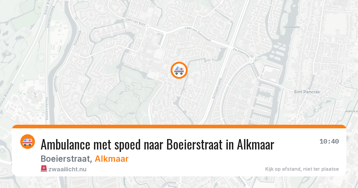 Ambulance met spoed naar Boeierstraat in Alkmaar — 11 jul 2026