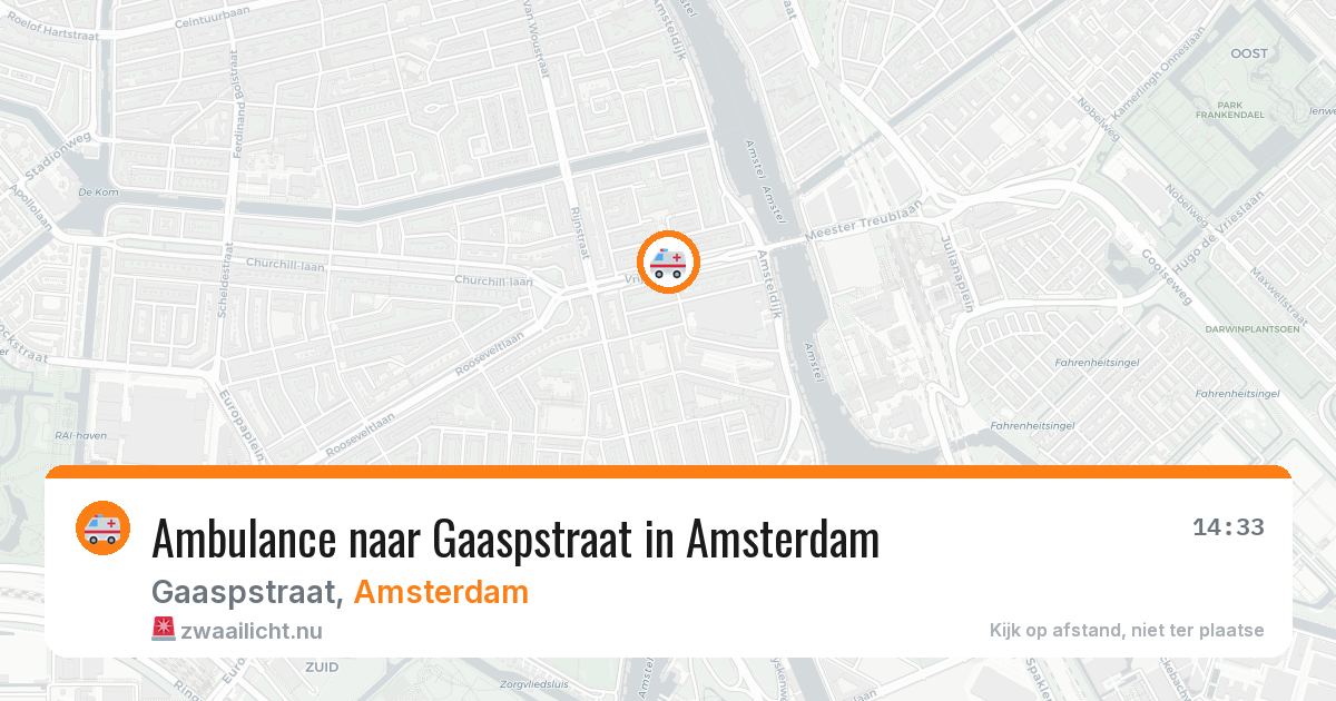 Ambulance naar Gaaspstraat in Amsterdam — 4 jul 2026